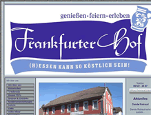 Tablet Screenshot of frankfurterhof.com